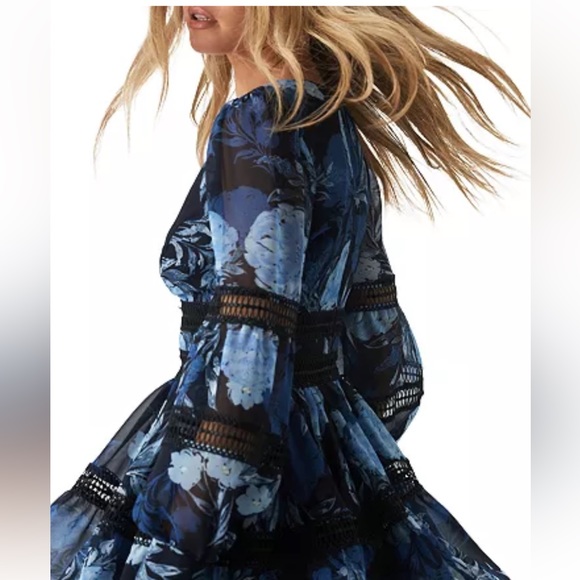 NWOT BARDOT Hallie Floral & Lace Mini Dress - Picture 6 of 13